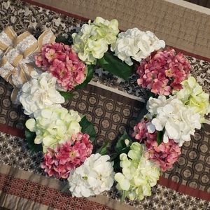 Handmade hydrangea wreath
